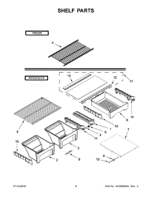 04 - Shelf Parts parts for Whirlpool Refrigerator WRT108FZDB02 from AppliancePartsPros.com