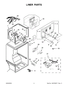 03 - Liner Parts parts for Whirlpool Refrigerator WRT108FZDM00 from AppliancePartsPros.com