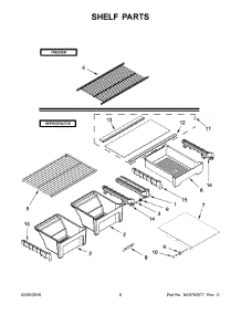 04 - Shelf Parts parts for Whirlpool Refrigerator WRT108FZDM00 from AppliancePartsPros.com