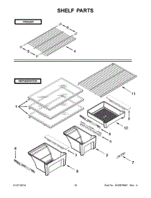 06 - Shelf Parts parts for Whirlpool Refrigerator WRT108TFYW01 from AppliancePartsPros.com