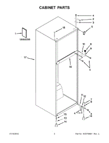 02 - Cabinet Parts parts for Whirlpool Refrigerator WRT111SFDB00 from AppliancePartsPros.com