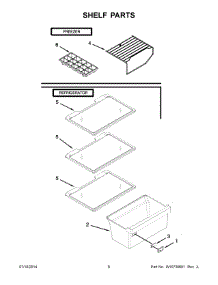 04 - Shelf Parts parts for Whirlpool Refrigerator WRT111SFDM00 from AppliancePartsPros.com