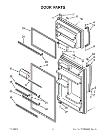 05 - Door Parts parts for Whirlpool Refrigerator WRT138TFYS02 from AppliancePartsPros.com
