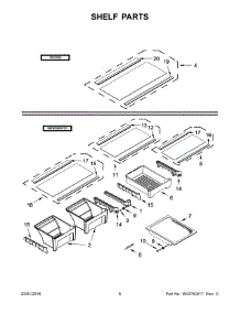 04 - Shelf Parts parts for Whirlpool Refrigerator WRT148FZDM00 from AppliancePartsPros.com