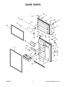 04 - Door Parts parts for Whirlpool Refrigerator WRT311FZDB00 from AppliancePartsPros.com