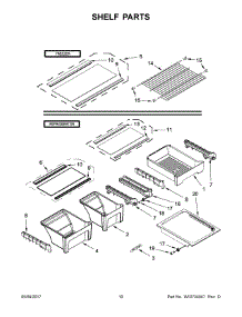 06 - Shelf Parts parts for Whirlpool Refrigerator WRT311FZDM00 from AppliancePartsPros.com