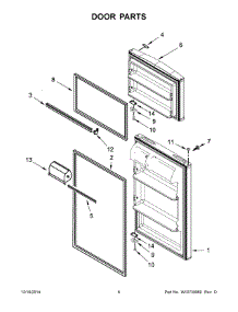 04 - Door Parts parts for Whirlpool Refrigerator WRT316SFDM00 from AppliancePartsPros.com