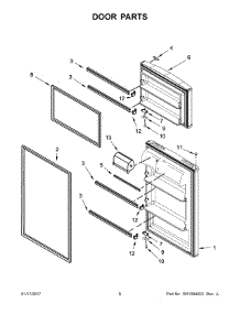 04 - Door Parts parts for Whirlpool Refrigerator WRT316SFDM01 from AppliancePartsPros.com