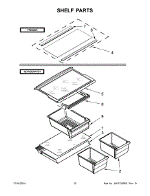 06 - Shelf Parts parts for Whirlpool Refrigerator WRT316SFDW00 from AppliancePartsPros.com