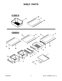 04 - Shelf Parts parts for Whirlpool Refrigerator WRT318FMDB01 from AppliancePartsPros.com