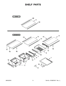 04 - Shelf Parts parts for Whirlpool Refrigerator WRT318FMDB02 from AppliancePartsPros.com