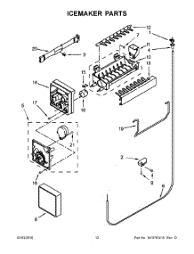 07 - Icemaker Parts parts for Whirlpool Refrigerator WRT318FMDW00 from AppliancePartsPros.com