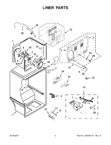 03 - Liner Parts parts for Whirlpool Refrigerator WRT318FZDB00 from AppliancePartsPros.com