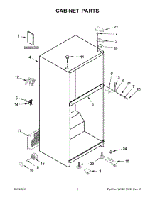 02 - Cabinet Parts parts for Whirlpool Refrigerator WRT318FZDB01 from AppliancePartsPros.com