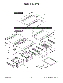 04 - Shelf Parts parts for Whirlpool Refrigerator WRT318FZDB01 from AppliancePartsPros.com