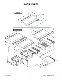 04 - Shelf Parts parts for Whirlpool Refrigerator WRT318FZDM02 from AppliancePartsPros.com