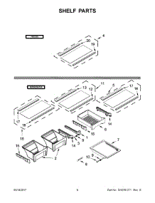 04 - Shelf Parts parts for Whirlpool Refrigerator WRT318FZDW00 from AppliancePartsPros.com