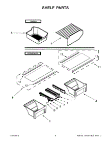 04 - Shelf Parts parts for Whirlpool Refrigerator WRT348FMES00 from AppliancePartsPros.com