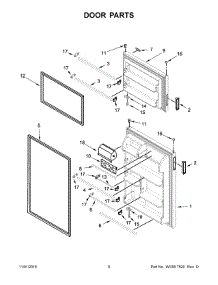 05 - Door Parts parts for Whirlpool Refrigerator WRT348FMES00 from AppliancePartsPros.com