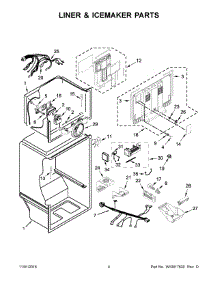 03 - Liner & Icemaker Parts parts for Whirlpool Refrigerator WRT348FMEW00 from AppliancePartsPros.com
