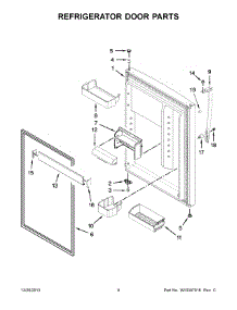 05 - Refrigerator Door Parts parts for Whirlpool Refrigerator WRT351SFTF00 from AppliancePartsPros.com