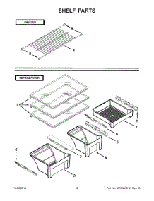 07 - Shelf Parts parts for Whirlpool Refrigerator WRT351SFTF00 from AppliancePartsPros.com