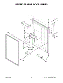 06 - Refrigerator Door Parts parts for Whirlpool Refrigerator WRT359SFYB01 from AppliancePartsPros.com