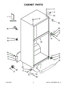02 - Cabinet Parts parts for Whirlpool Refrigerator WRT359SFYM02 from AppliancePartsPros.com