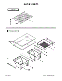 04 - Shelf Parts parts for Whirlpool Refrigerator WRT359SFYM02 from AppliancePartsPros.com