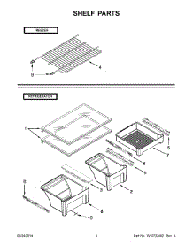 04 - Shelf Parts parts for Whirlpool Refrigerator WRT359SFYW01 from AppliancePartsPros.com