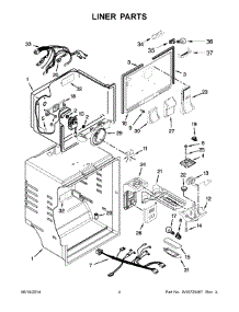 03 - Liner Parts parts for Whirlpool Refrigerator WRT371SZBB01 from AppliancePartsPros.com