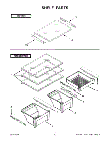 07 - Shelf Parts parts for Whirlpool Refrigerator WRT371SZBF01 from AppliancePartsPros.com