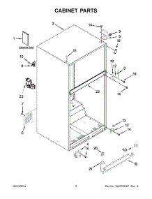 02 - Cabinet Parts parts for Whirlpool Refrigerator WRT371SZBM01 from AppliancePartsPros.com