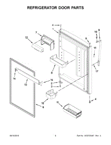 05 - Refrigerator Door Parts parts for Whirlpool Refrigerator WRT371SZBW01 from AppliancePartsPros.com
