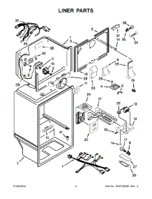 03 - Liner Parts parts for Whirlpool Refrigerator WRT3L1SZYB01 from AppliancePartsPros.com