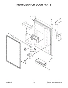 06 - Refrigerator Door Parts parts for Whirlpool Refrigerator WRT3L1SZYB01 from AppliancePartsPros.com