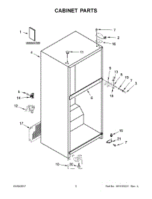 02 - Cabinet Parts parts for Whirlpool Refrigerator WRT518SZFG00 from AppliancePartsPros.com