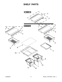 04 - Shelf Parts parts for Whirlpool Refrigerator WRT518SZFG00 from AppliancePartsPros.com