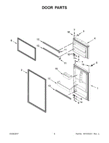 05 - Door Parts parts for Whirlpool Refrigerator WRT518SZFG00 from AppliancePartsPros.com