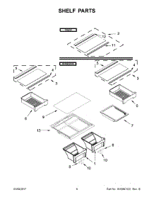 04 - Shelf Parts parts for Whirlpool Refrigerator WRT518SZFM00 from AppliancePartsPros.com