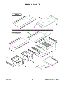 04 - Shelf Parts parts for Whirlpool Refrigerator WRT541SZDW00 from AppliancePartsPros.com