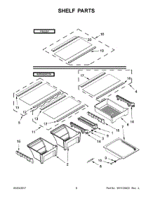 04 - Shelf Parts parts for Whirlpool Refrigerator WRT549SZDB01 from AppliancePartsPros.com
