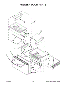 06 - Freezer Door Parts parts for Whirlpool Refrigerator WRV976FDEM00 from AppliancePartsPros.com