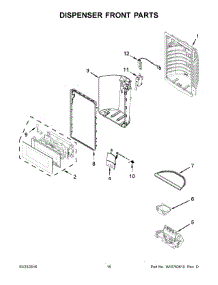 09 - Dispenser Front Parts parts for Whirlpool Refrigerator WRV976FDEM00 from AppliancePartsPros.com