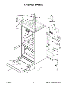 02 - Cabinet Parts parts for Whirlpool Refrigerator WRV976FDEM01 from AppliancePartsPros.com