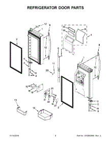 05 - Refrigerator Door Parts parts for Whirlpool Refrigerator WRV976FDEM01 from AppliancePartsPros.com
