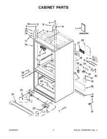 02 - Cabinet Parts parts for Whirlpool Refrigerator WRV986FDEM01 from AppliancePartsPros.com