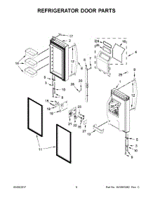 05 - Refrigerator Door Parts parts for Whirlpool Refrigerator WRV986FDEM01 from AppliancePartsPros.com