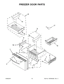 06 - Freezer Door Parts parts for Whirlpool Refrigerator WRV986FDEM01 from AppliancePartsPros.com