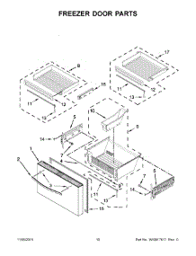 06 - Freezer Door Parts parts for Whirlpool Refrigerator WRV996FDEM01 from AppliancePartsPros.com